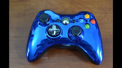 Xbox 360 Chrome Controller Blue Color