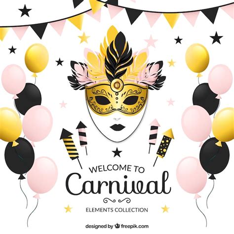 Free Vector | Collection of fantastic elements for carnival