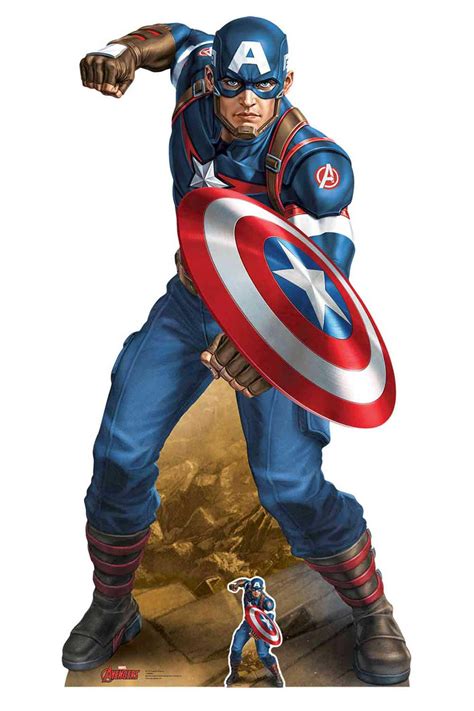 Captain America holding Vibranium Shield Marvel Legends Cardboard Cutout