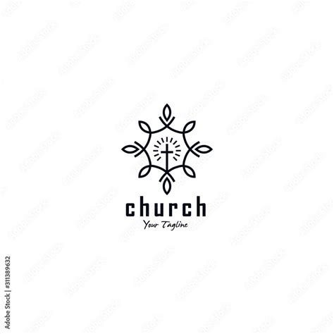 Church logo design template inspiration idea Stock Vector | Adobe Stock