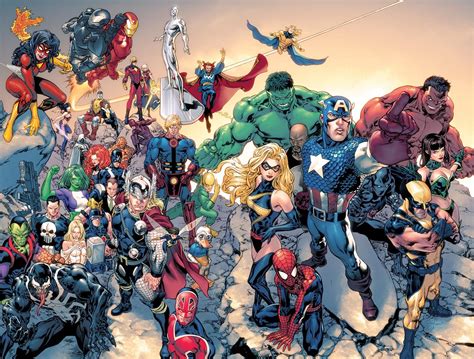 All Marvel Comics Together HD Desktop Wallpapers ~ Cartoon Wallpapers