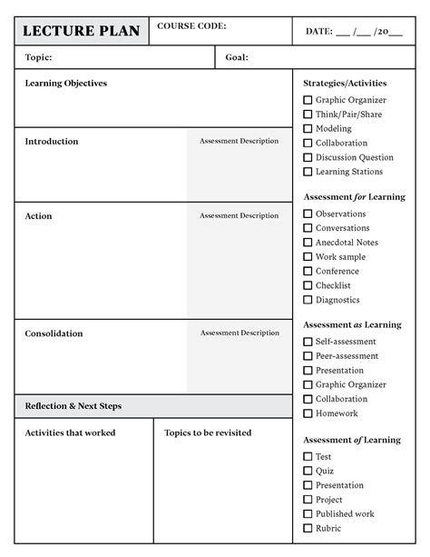 Basic Lesson Plan Template