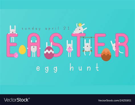 Easter egg hunt Royalty Free Vector Image - VectorStock