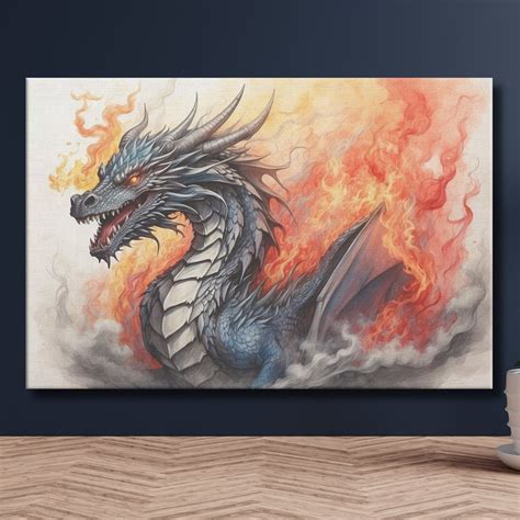 DRAGON WALL ART, Wings of Fire Wall Art, Medieval Wall Hanging ...