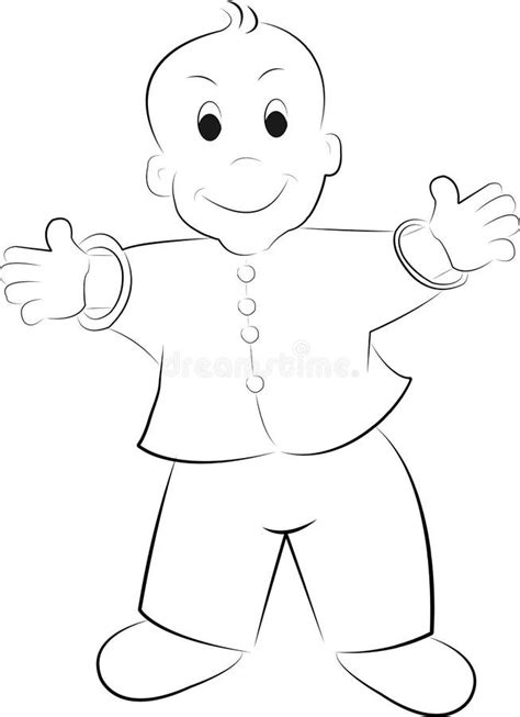 Baby boy sketch stock vector. Illustration of cute, light - 16496505