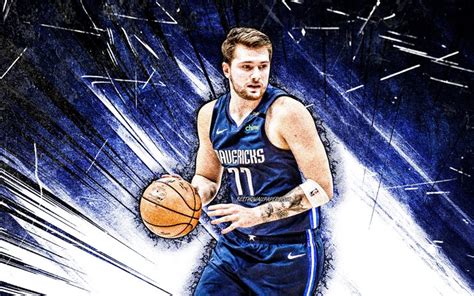 Download wallpapers 4k, Luka Doncic, grunge art, Dallas Mavericks, NBA ...