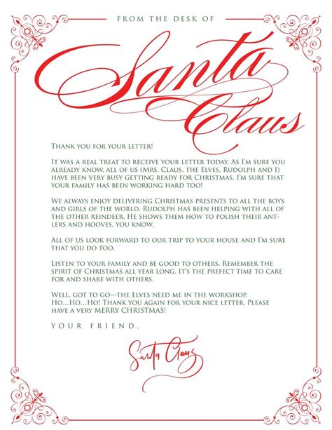 Letter from Santa Free Printable {EDITABLE} | Skip To My Lou