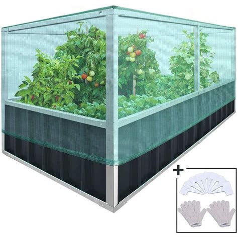 KING BIRD Raised Garden Bed with Garden Anti Bird Protection Netting ...