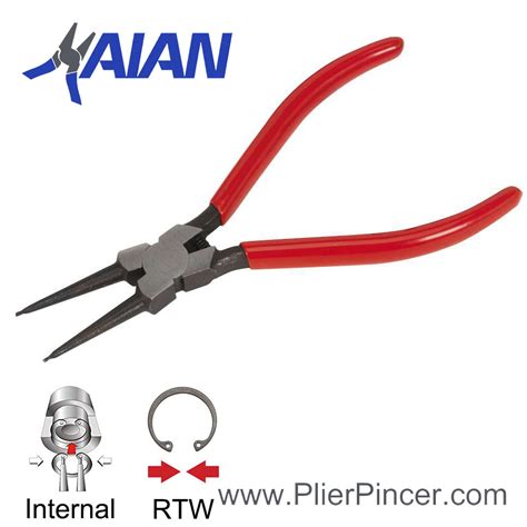 Snap Ring Pliers for Internal Circlips, Straight Jaw | Manufacturer