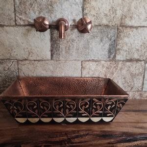 Antique Style Copper Sink Faucet, Copper Wall Mount Faucet Bathroom Washbasin - Etsy