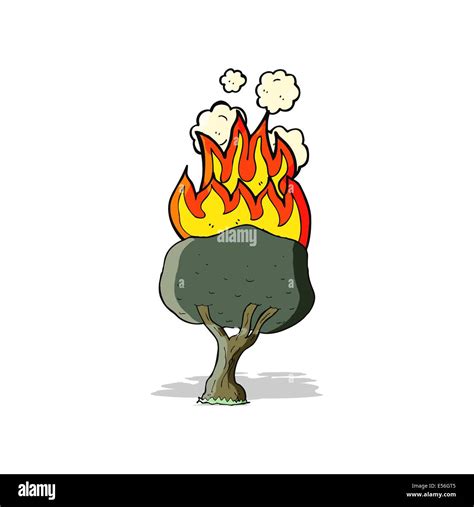 cartoon tree on fire Stock Vector Image & Art - Alamy