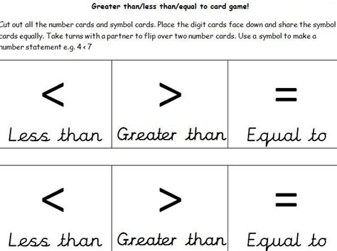 Greater than Less than Maths game KS1 | Teaching Resources