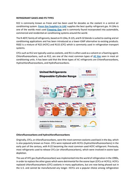 Refrigerant Gases and its types by Priya Shree - Issuu