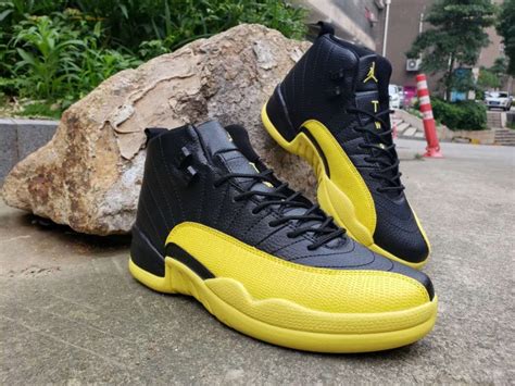 Air Jordan 12 Black Yellow For Sale – The Sole Line