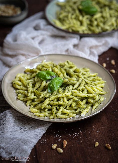 Trofie Pasta with Homemade Basil Pesto - Cooking My Dreams