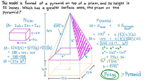 Area Of A Prism And Pyramid Worksheets