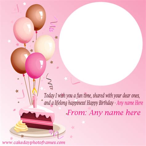 Make Happy Birthday Cards with Name and Photo Easy Online Tool ...