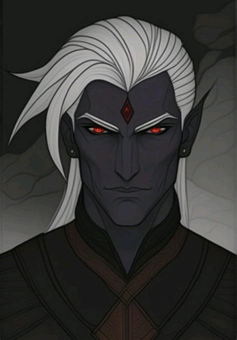 drow male characters, minimalism style : r/dndai