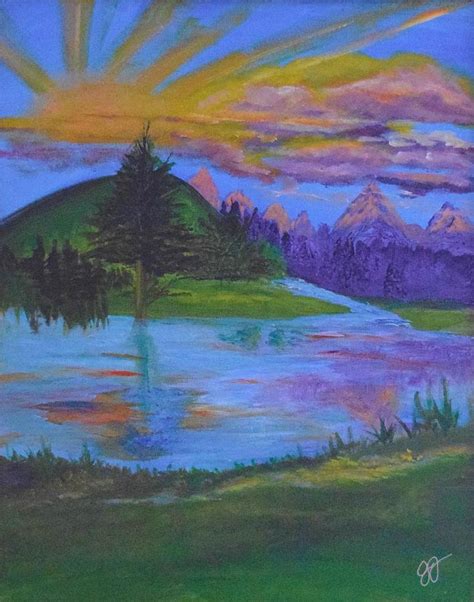 Western Sunset Painting by Jewell McChesney | Pixels