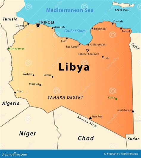 Libya Map Vector Illustration | CartoonDealer.com #14306310