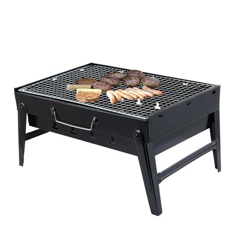 Ktaxon Outdoor BBQ Grill Small Black Steel Grill Charcoal Gril ...