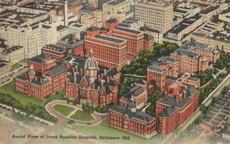 Aerial View of Johns Hopkins Hospital Baltimore, MD