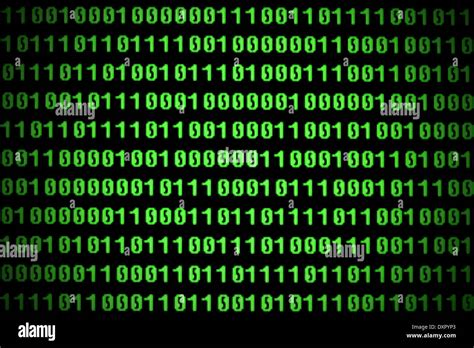 binary code on green screen Stock Photo - Alamy