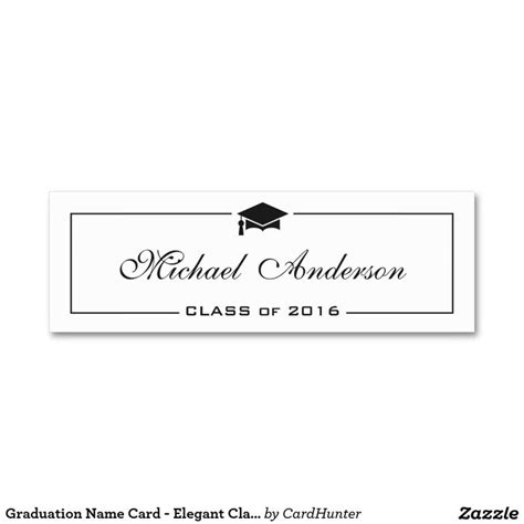 Graduation Name Card - Elegant Classic Insert Card | Zazzle.com | Name ...