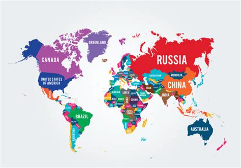 World Map All Countries Labeled - Allene Madelina