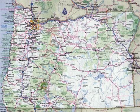 Large detailed roads and highways map of Oregon state with all cities ...