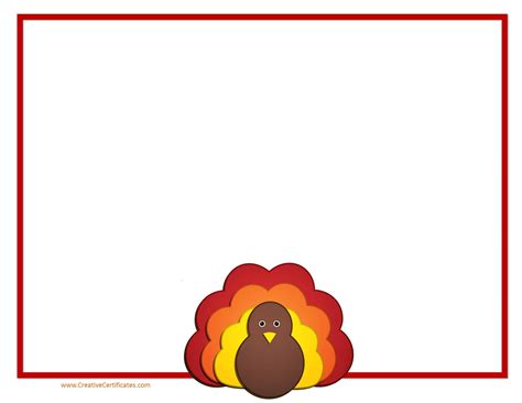 Free Thanksgiving Border Templates - Customizable & Printable