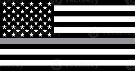 American Thin Gray Line flag Illustration 11672070 PNG