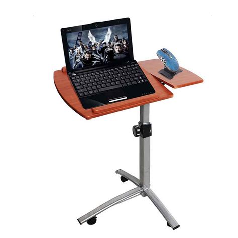 Mobile Rolling Laptop Desk Cart Stand Height Adjustable Computer Laptop ...