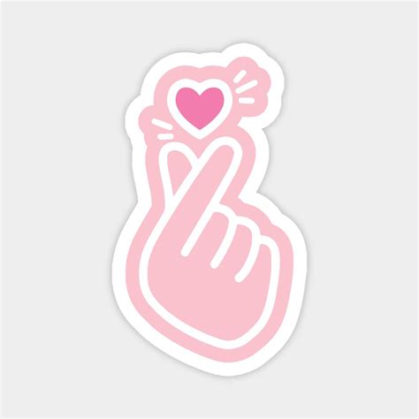 Kpop Finger Heart by najma | Finger heart, Heart magnets, Heart stickers