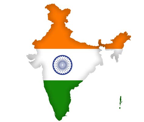 Map of India with flag - Clipart Nepal