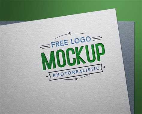 Free Debossed Color Logo Design / Logotype Mockup PSD - Good Mockups