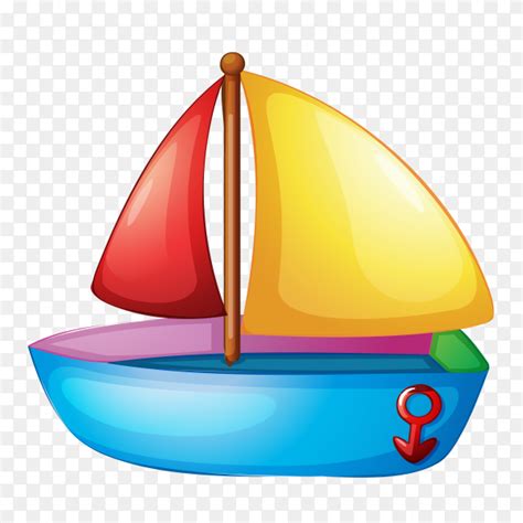 Colorful Cartoon Boat Design On Transparent Background Png Similar Png