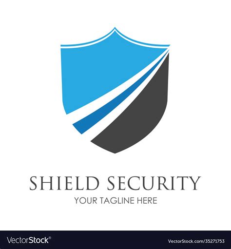 Shield security logo design template Royalty Free Vector