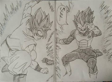 Goku and Vegeta classic fighting pose by JimboJimSprites on DeviantArt