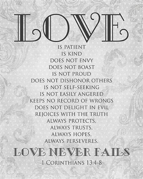 1 Corinthians 134 8 Art Print Love Is Patient By Littlepapermap