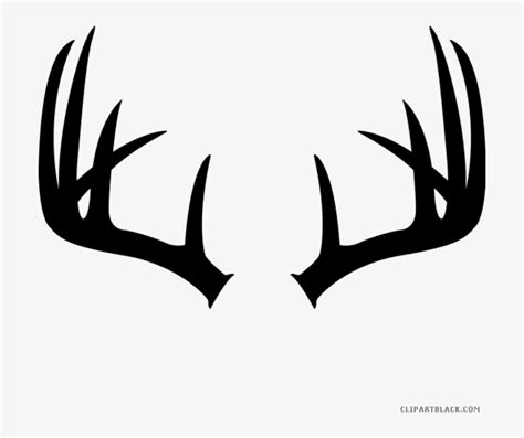 Mule Deer Antlers Silhouette Png - Deer Antler Silhouette - Free ...