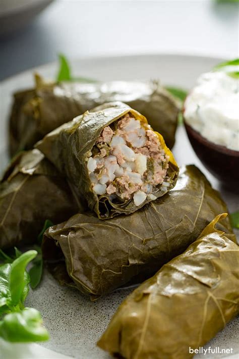 Homemade Dolma {Stuffed Grape Leaves} - Belly Full