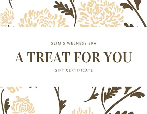 Free, printable, customizable spa gift certificate templates | Canva