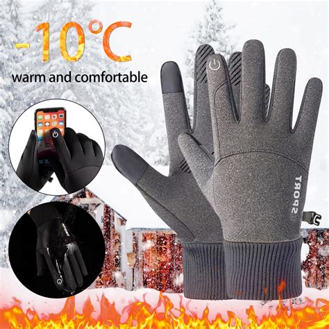 Men's Gloves Winter Waterproof Windproof Sports Fishing Touchscreen ...