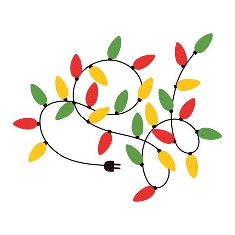 Christmas vector flat illustration with garland 35117862 Vector Art at ...