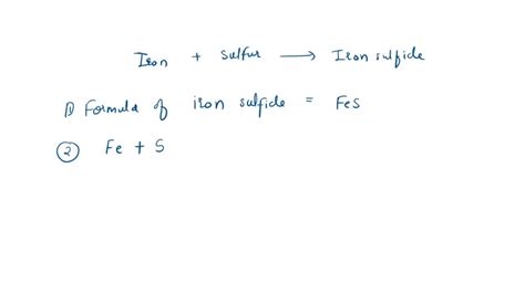 SOLVED: Reaction #5: SYNTHESIS reaction In this reaction iron and ...