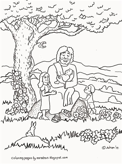 Coloring Pages for Kids by Mr. Adron: Jesus Blesses The Children, Free ...