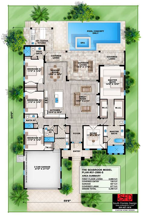 Modern Tropical House Floor Plan - floorplans.click