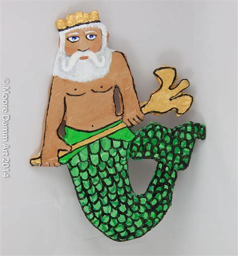 King Triton Merman wall art by MooreDammArt on Etsy