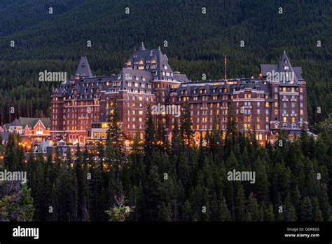 Fairmont Banff Springs Hotel, Banff, Alberta, Canada Stock Photo ...